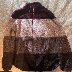 Purple pink and light gray sweatshirt